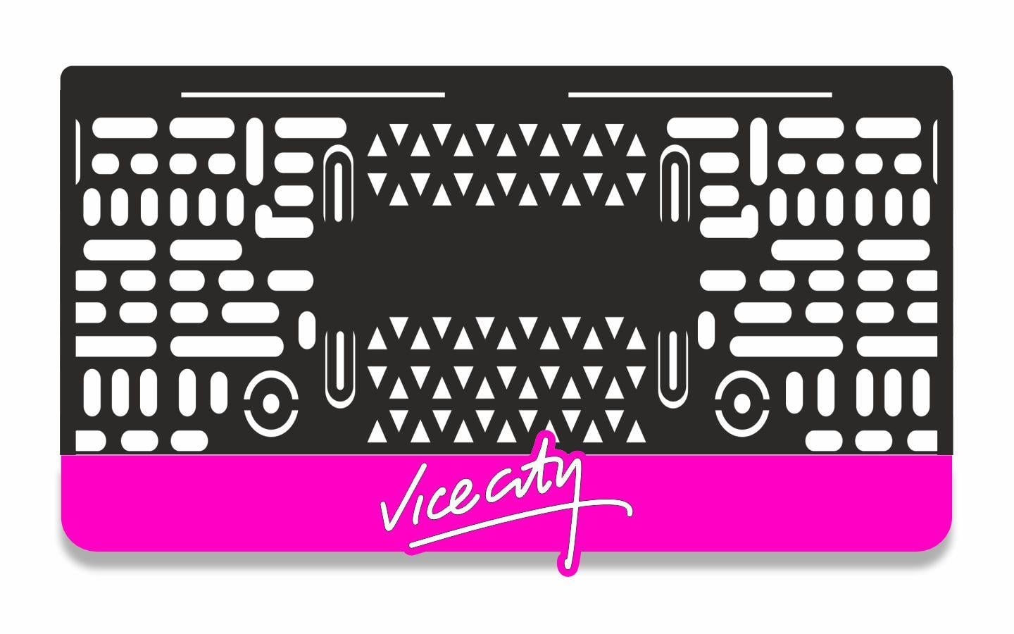 VICE CITY 3D Lazer Kesim Takmatik Motor PlakalıkMotor Plakalık