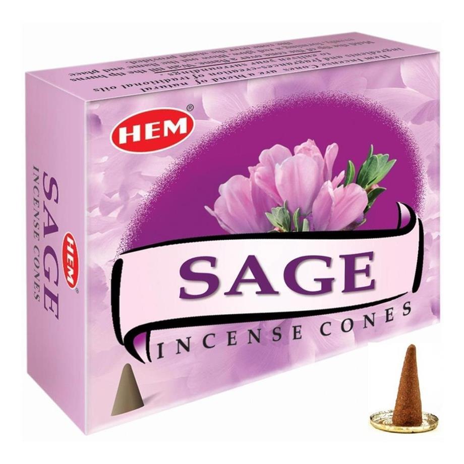 Sage-Adaçayı Kokulu Konik Tütsü