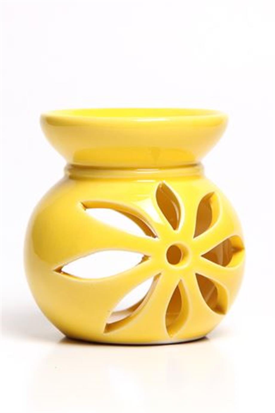 Sarı Aromaterapi Seramik Buhurdanlık