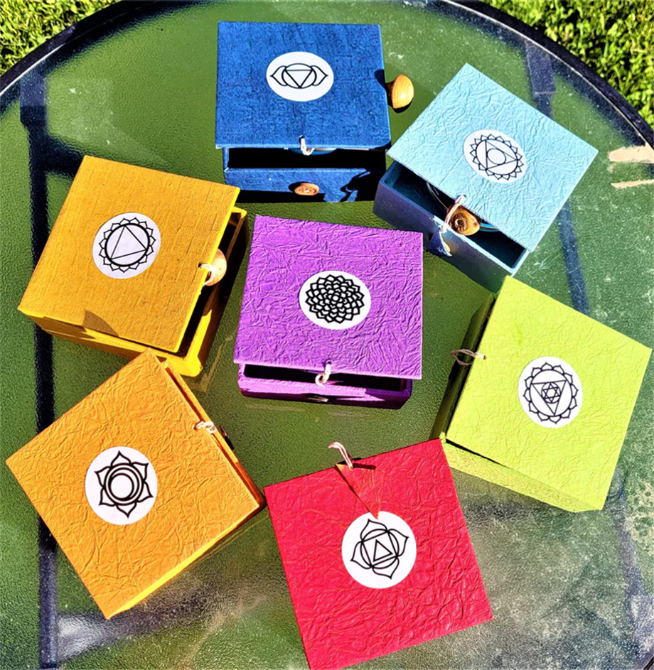 Tibet-Hint Çakra Şifa Ve Meditasyon Çanakları -7'Li Set - Yoga Ses Çanı - Meditasyon Kasesi - Om Dalga Sesi