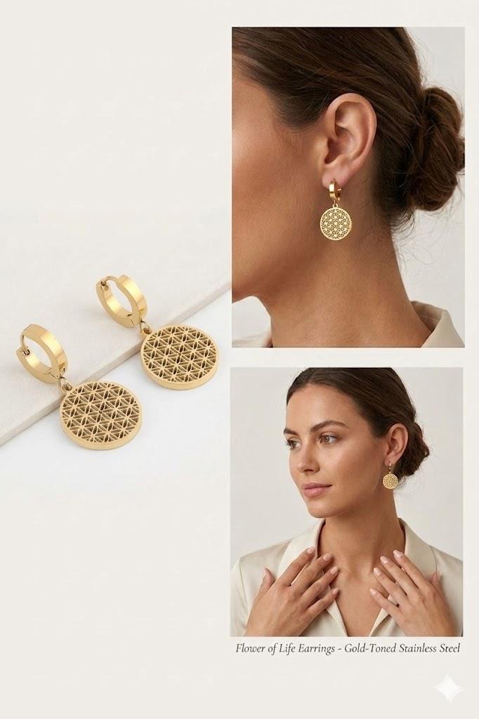 YaşamÇiçeği Çelik Küpe