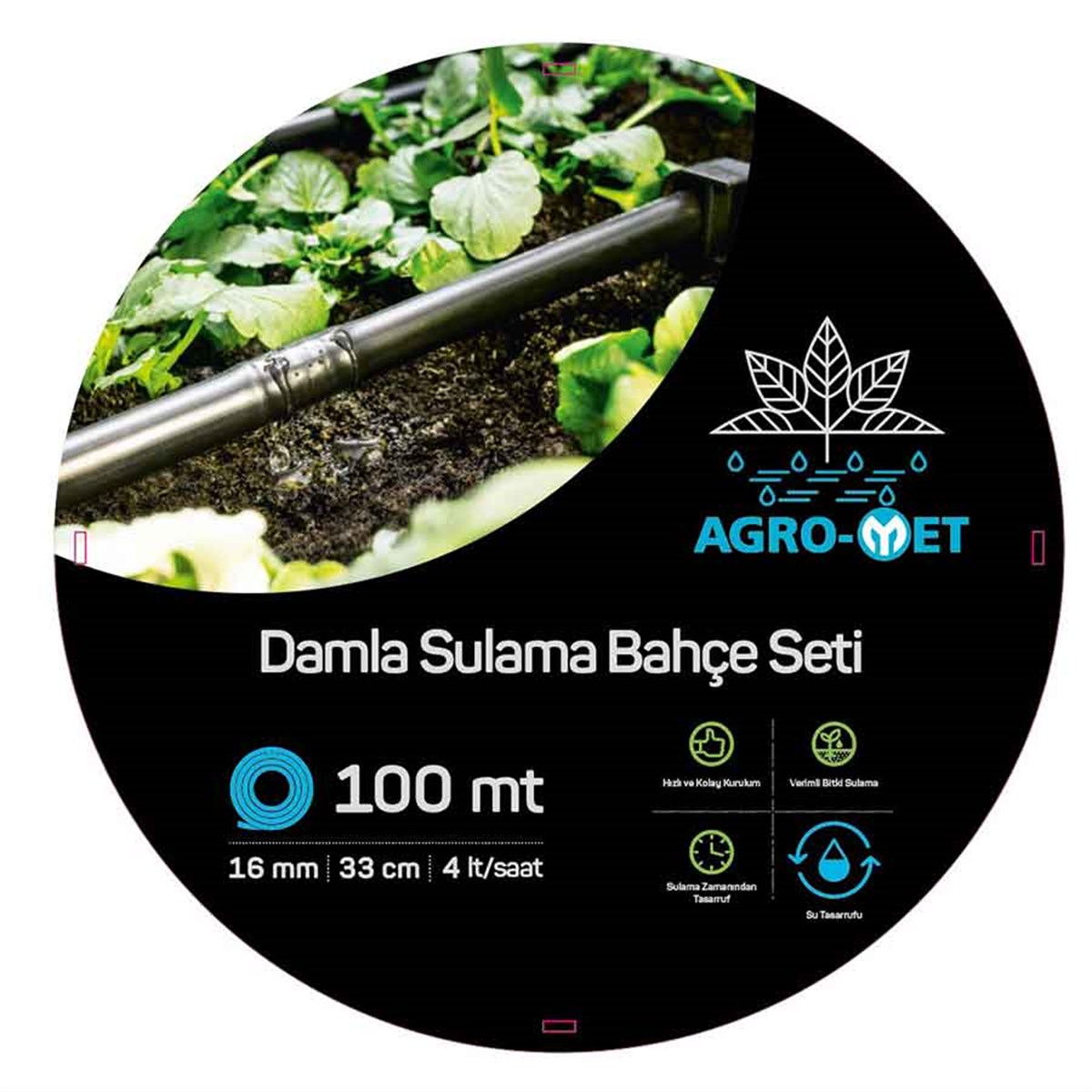 Bahçe Damla Sulama Seti 100 mt