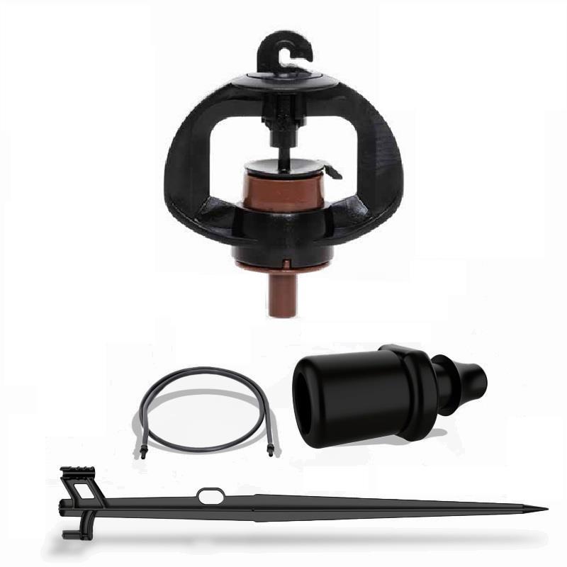 Ağaç Altı Mini Sprink Siyah Tırnaklı Dönergeli Set 27 lt/h(50 Adet)