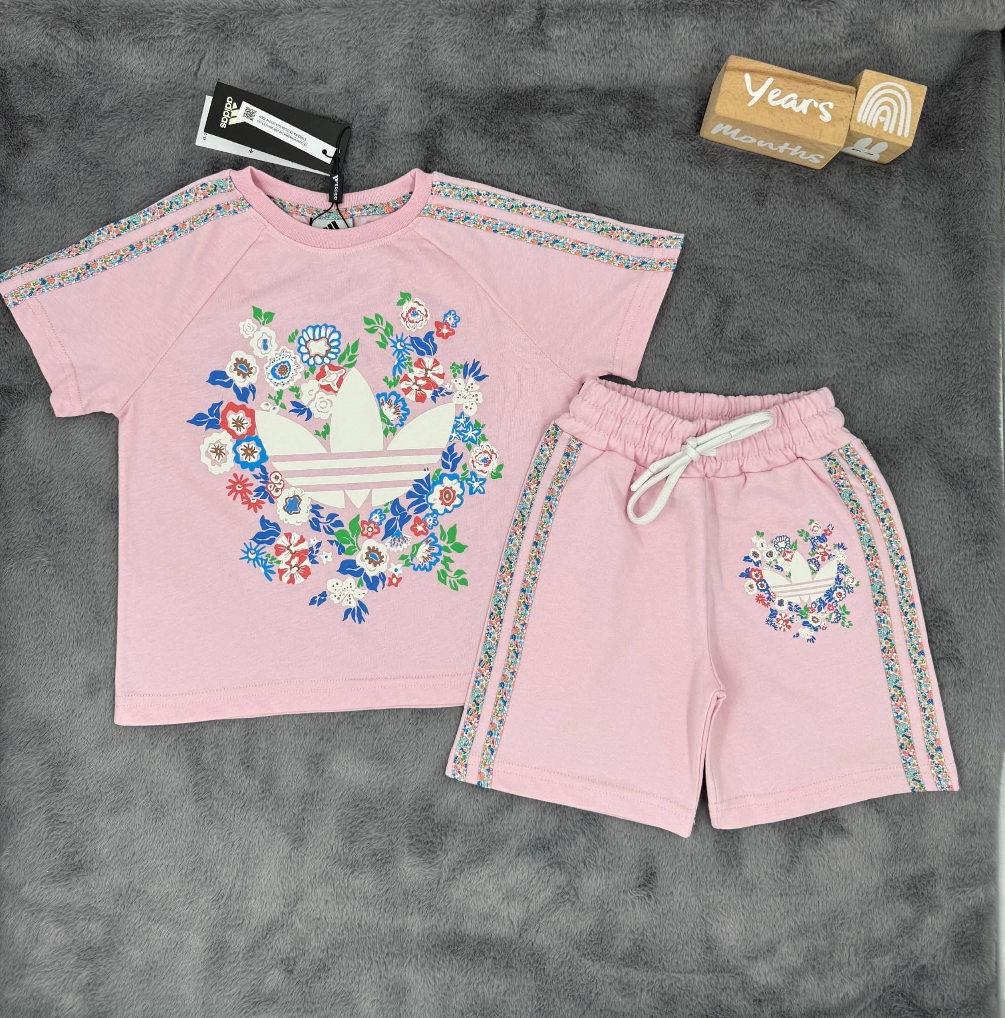 Adidas çiçek takım pembe