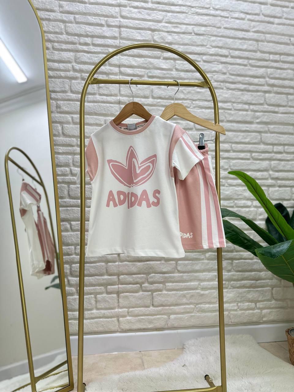 Adidas pudra şort takım 