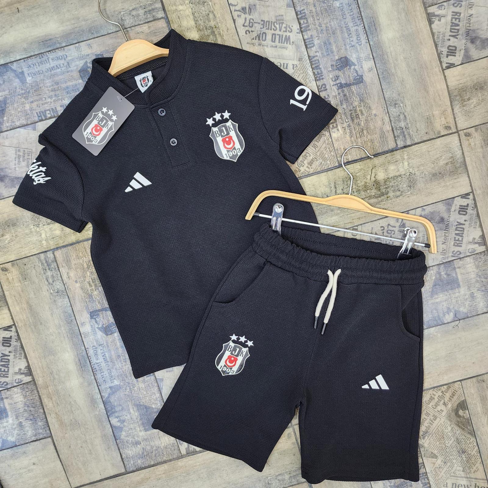 Beşiktaş şort takım siyah