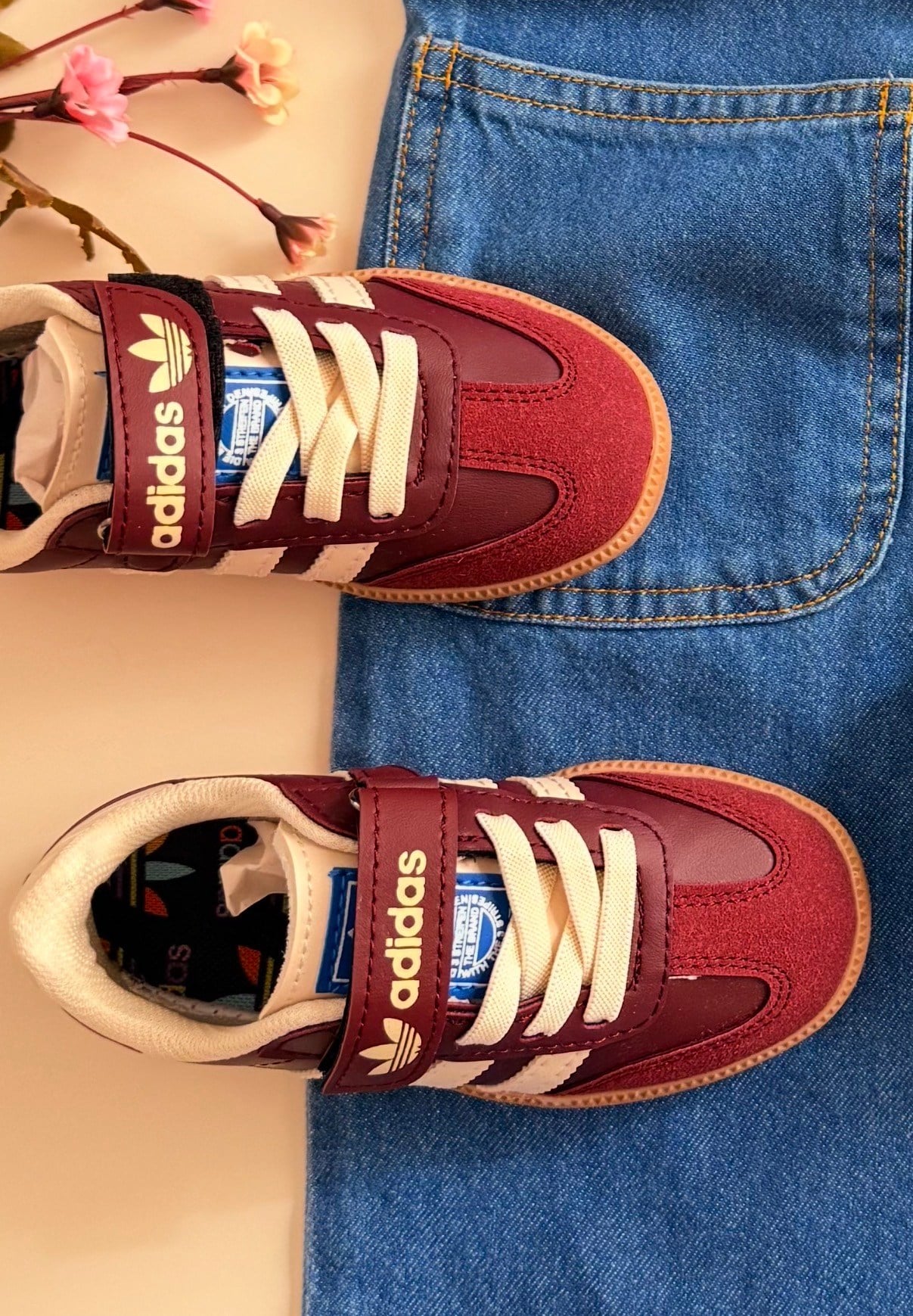 Bordo samba ayakkabı