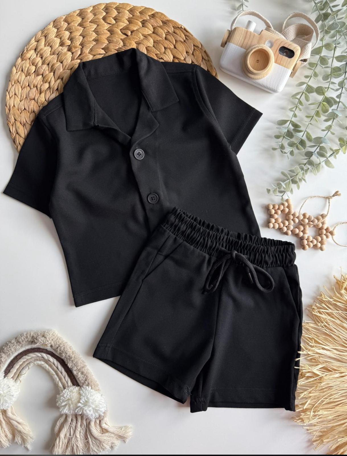 Düğmeli kumaş siyah takım kalıp dar 1 büyük alın 