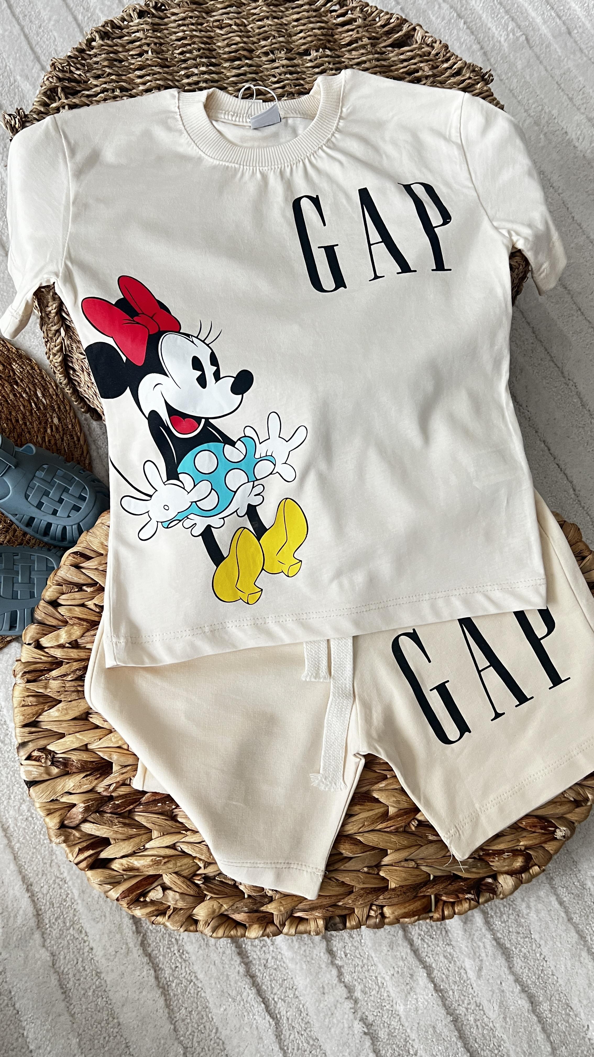 Gap kız takım krem 