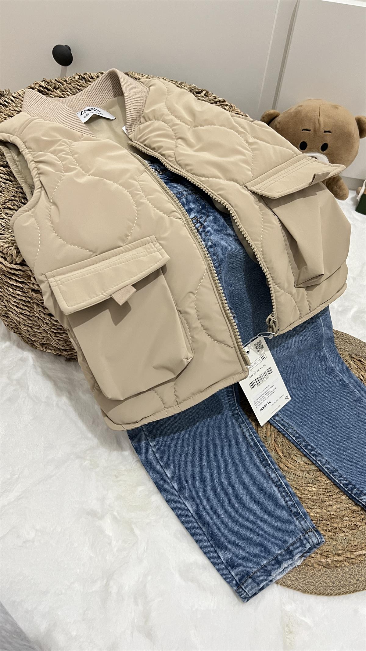 Kapitone cepli yelek 