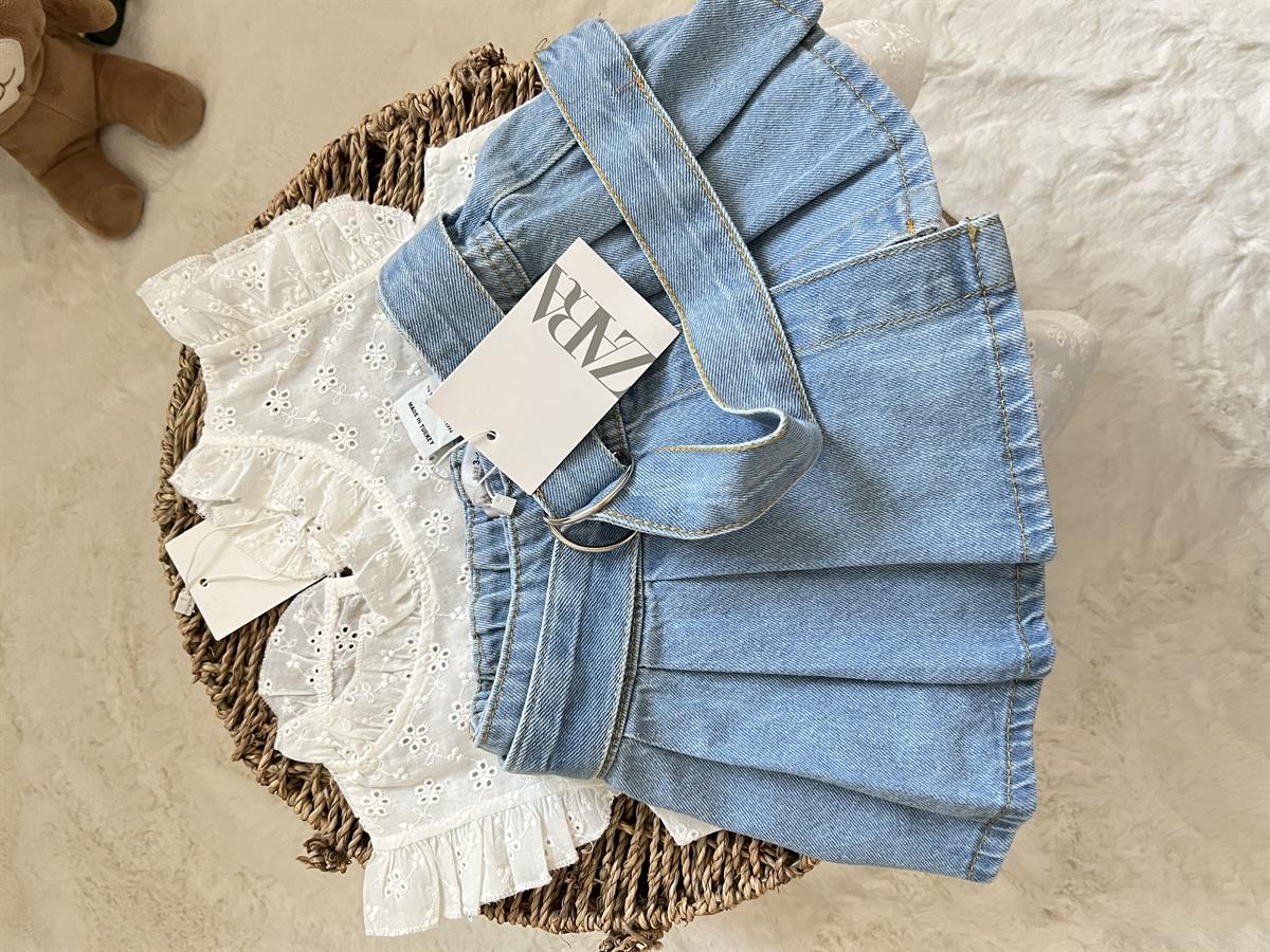 Kombin şort etek bluz 