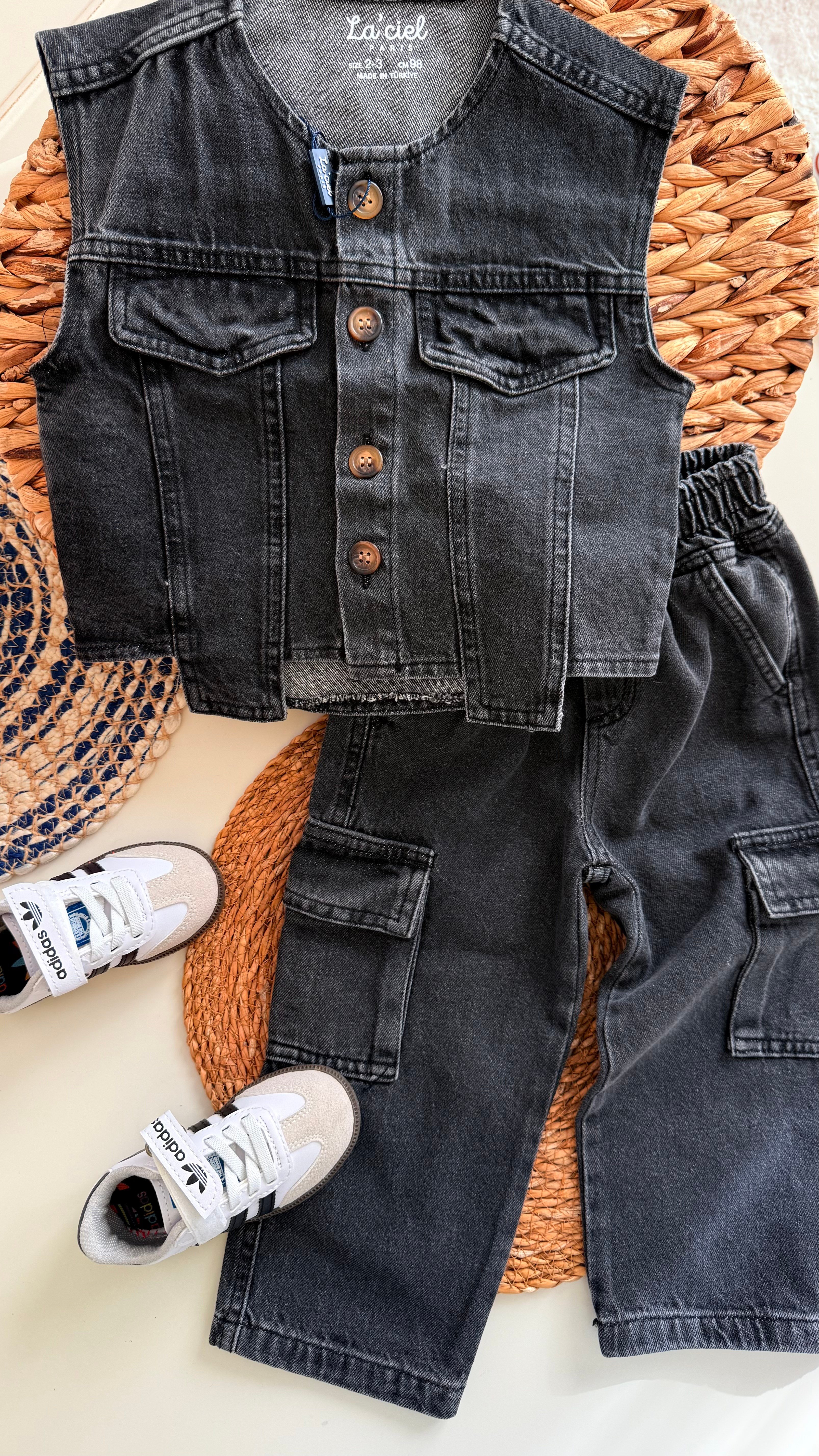 Laciel füme yelek takım