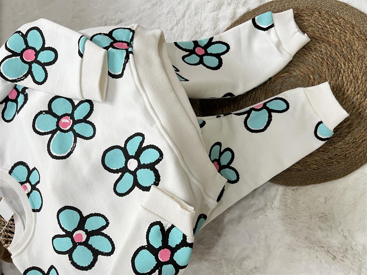 Mavi çiçek orj takım