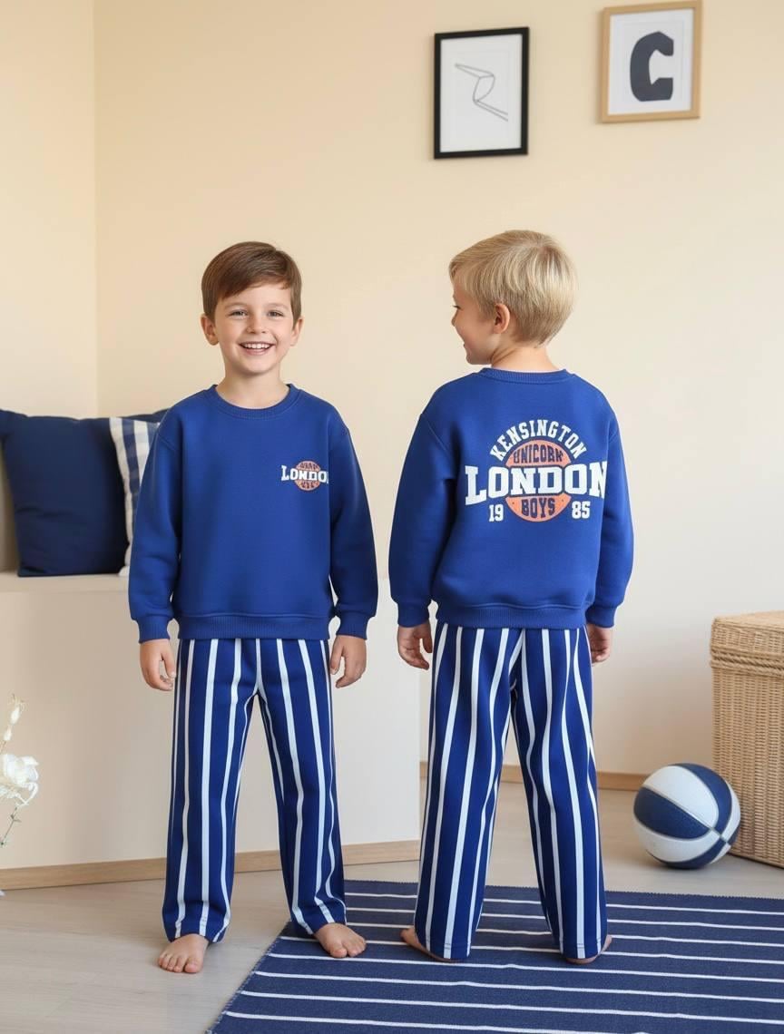 3 iplik çizgili london takım 