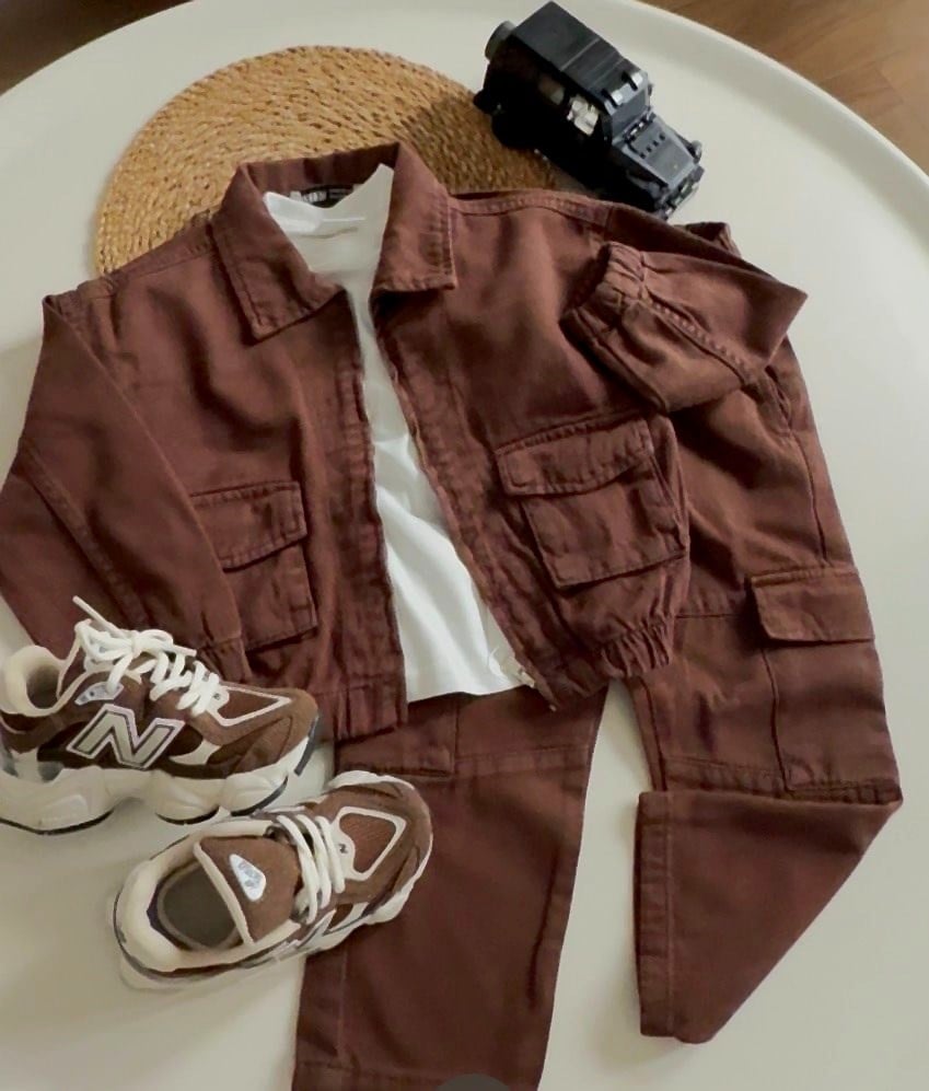 3 lü kahverengi set ( DÜZ PAÇA )