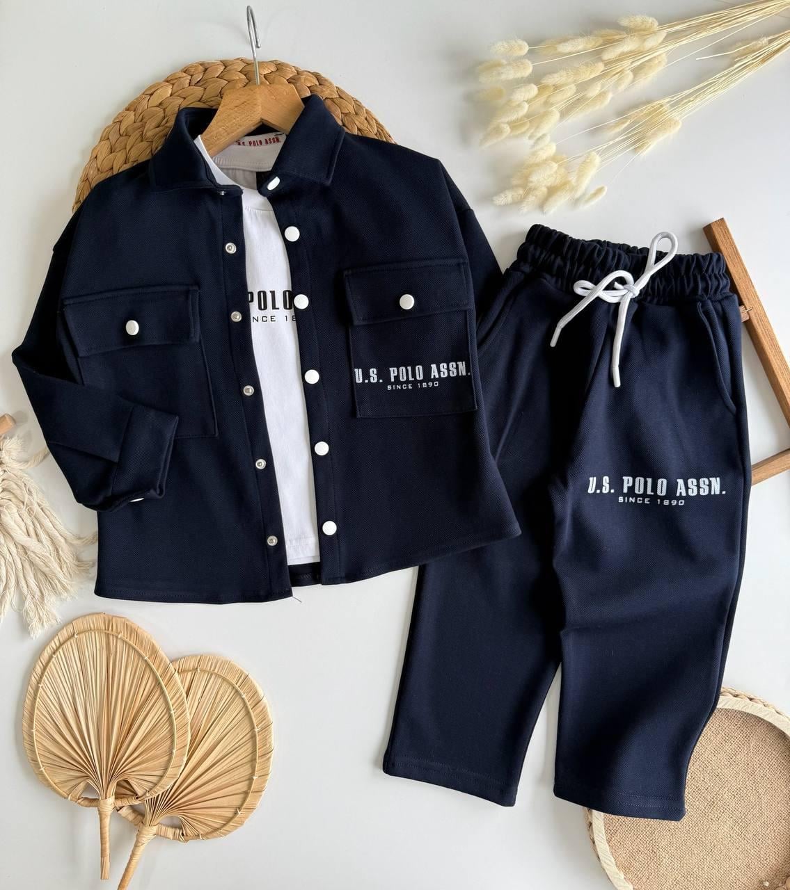 3 lü polo set takım lacivert