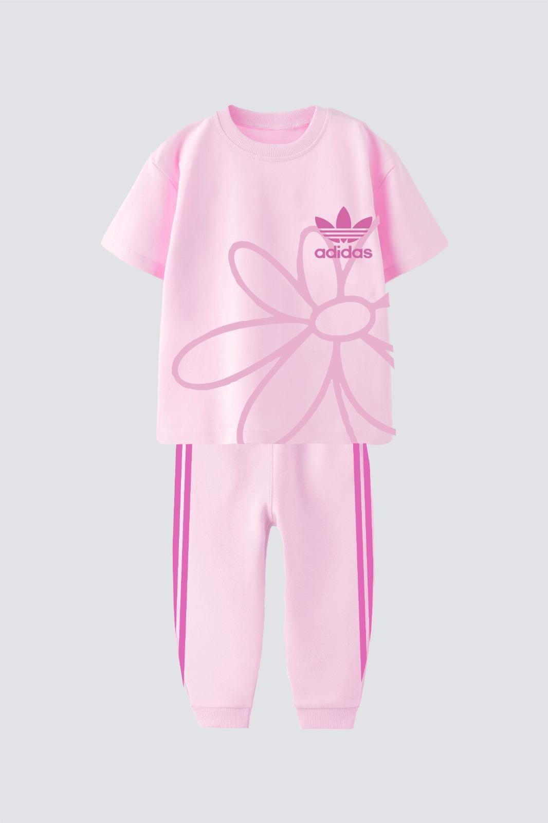 Adidas pembe alt uzun takım