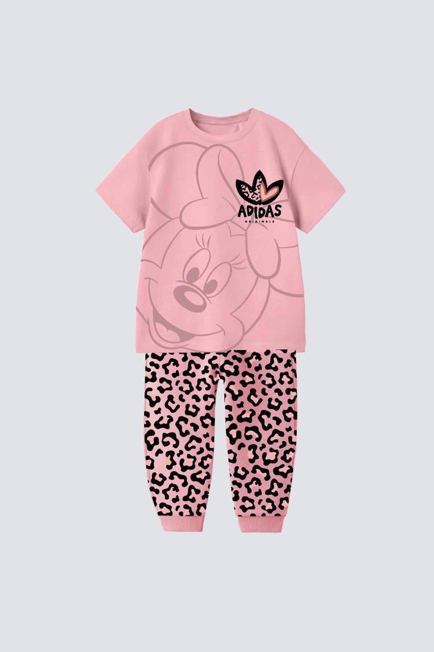 Adidas pembe leopar kız takım
