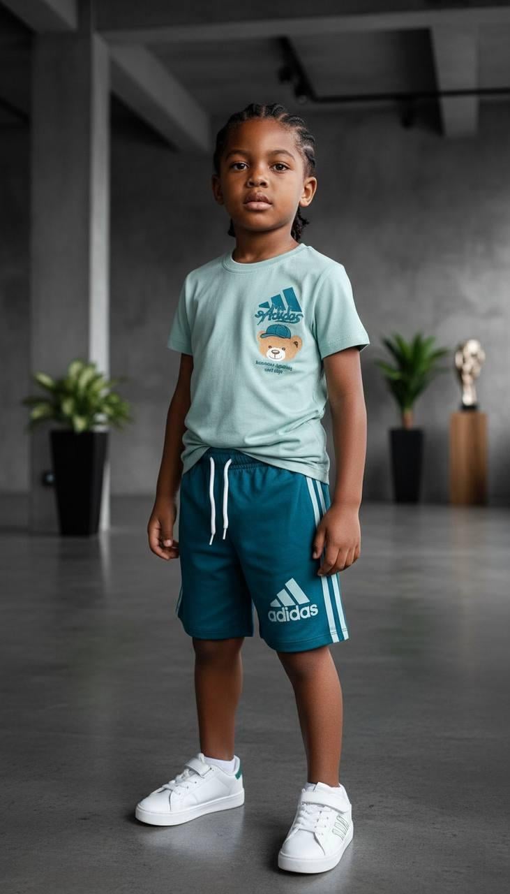 Adidas tedy erkek short takım yeşil