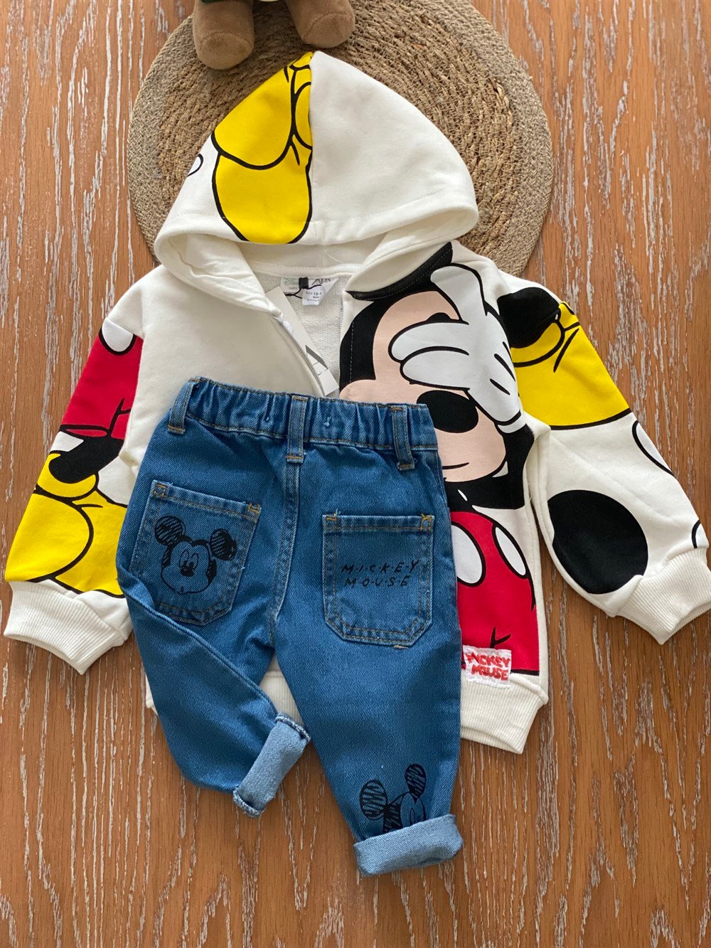 Baskılı jean 