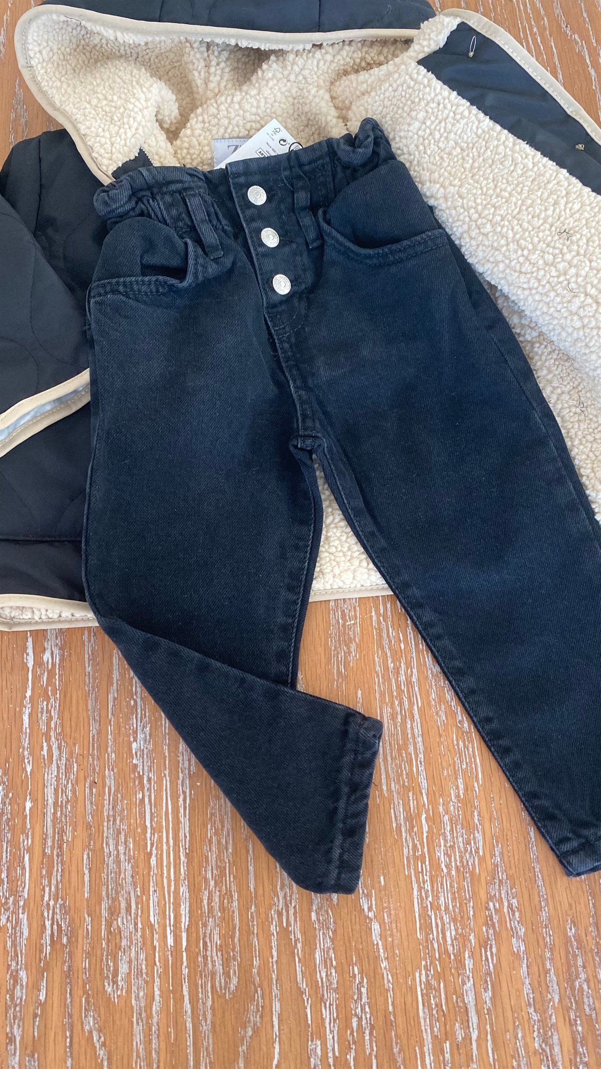 Bel lastik siyah jean 