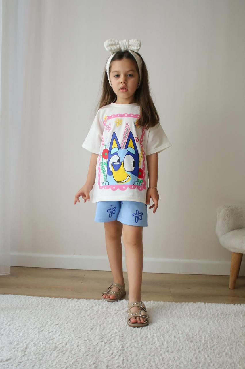 Bluey kiz çocuk takım 