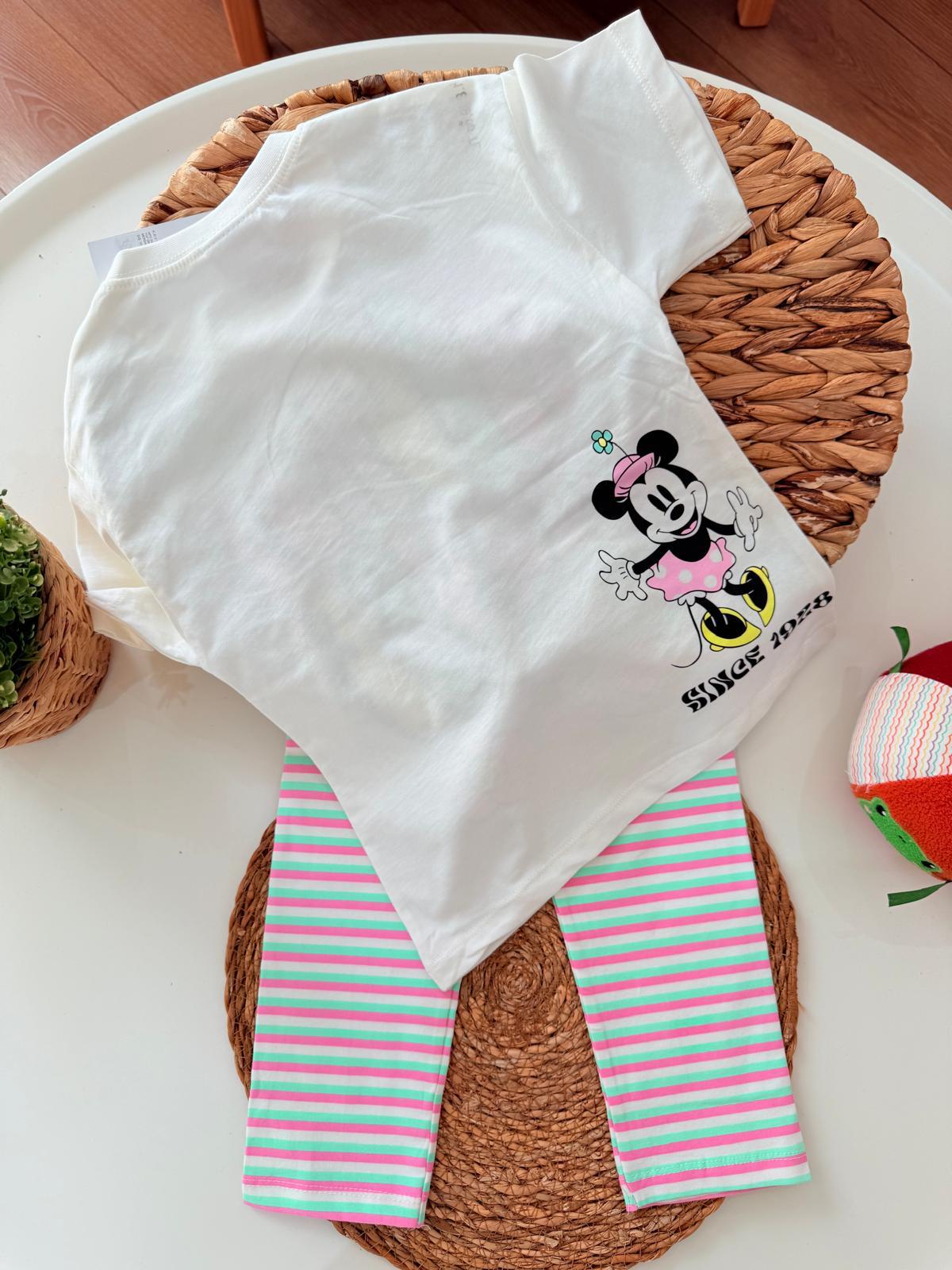 Çizgili mıckey tayt takım 