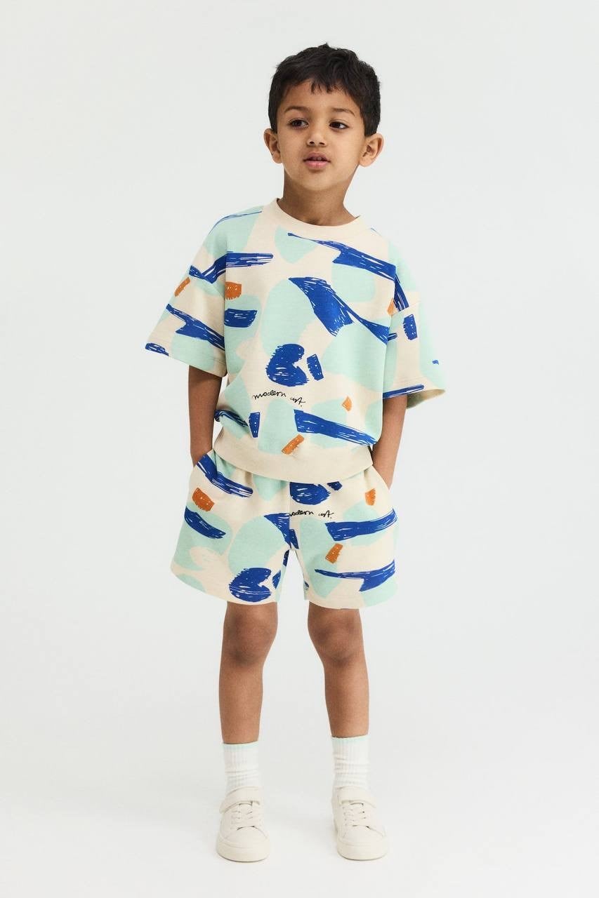 Desenli şort takım unicorn