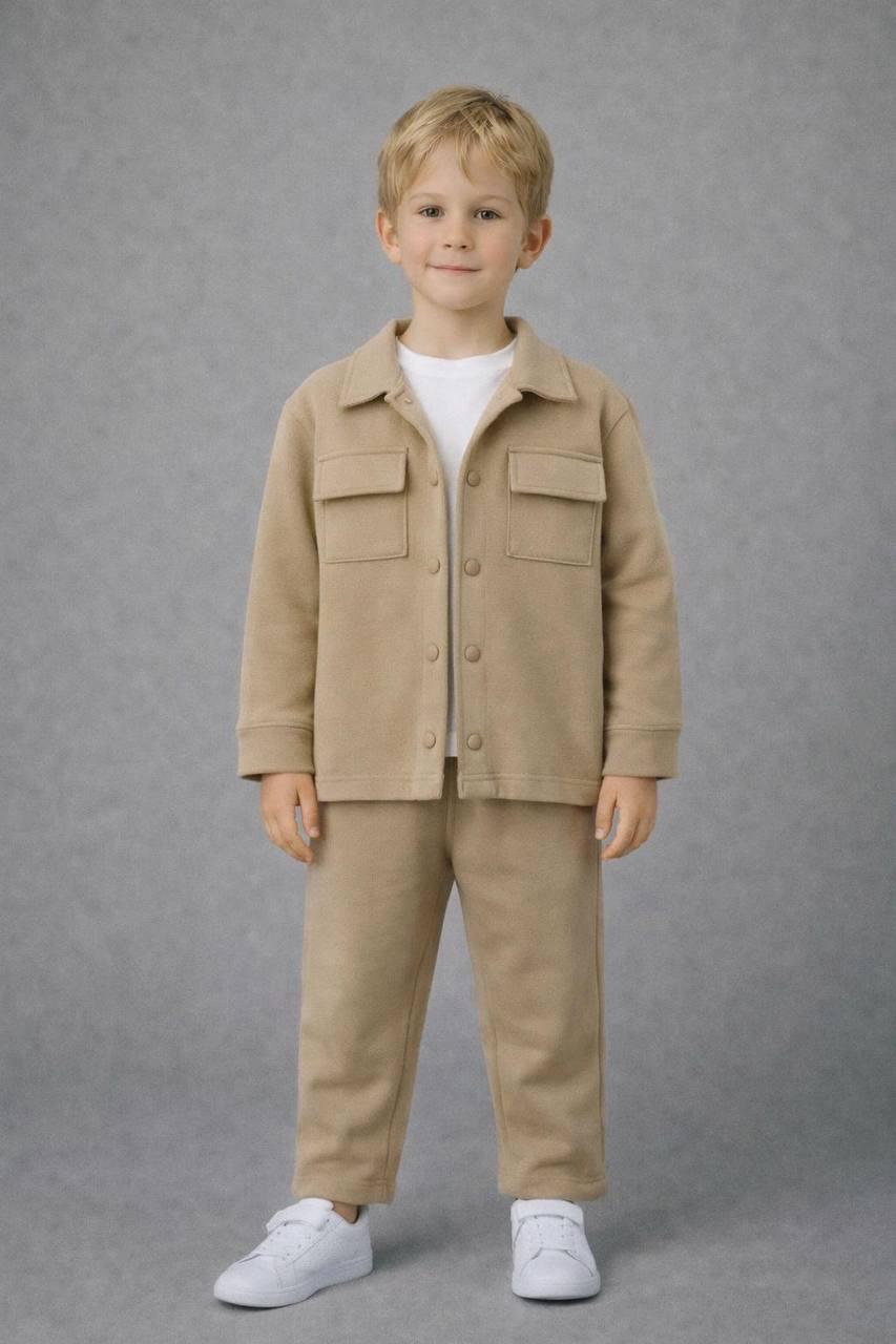 Erkek çocuk 3 lü set takım vizon