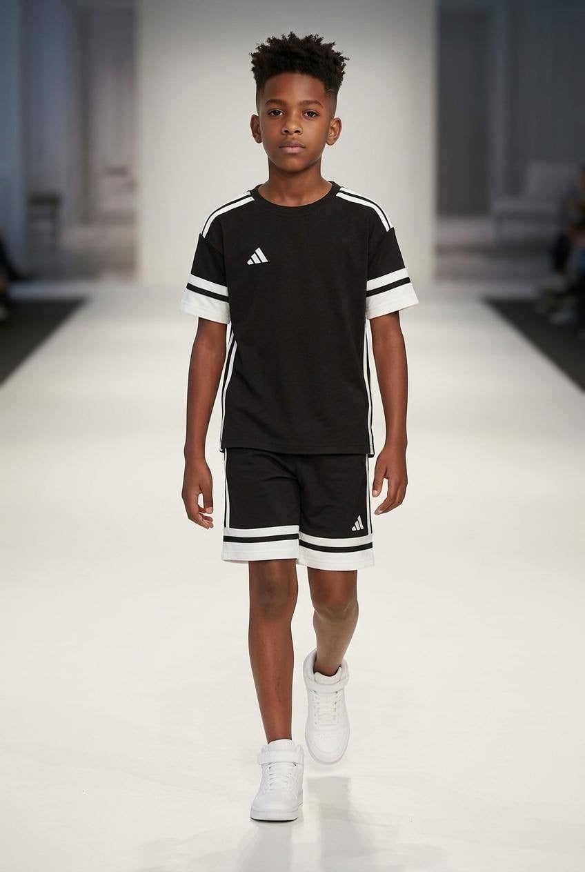 Erkek çocuk şort takım siyah 