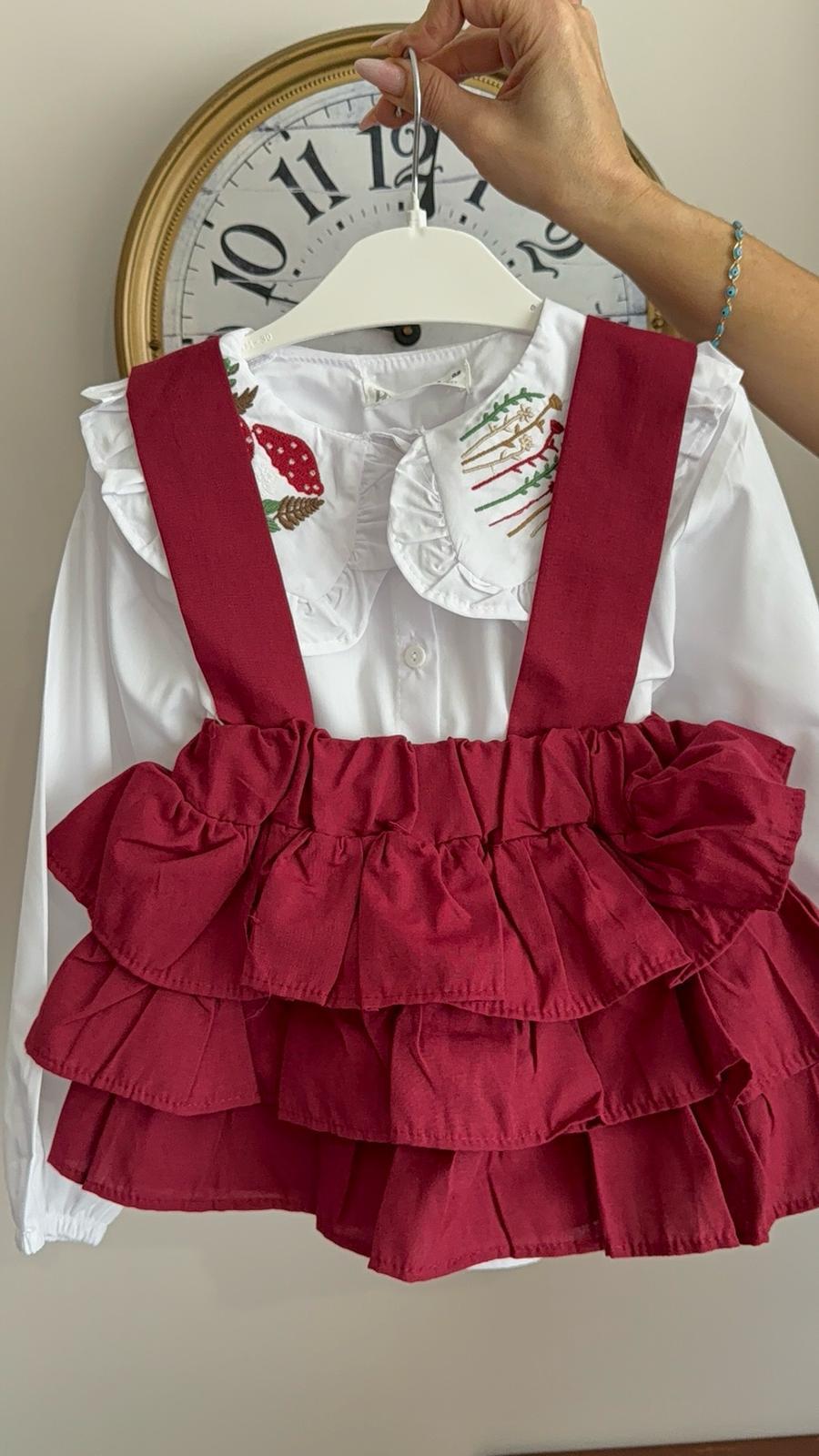 Gömlek dahil salopet elbise 