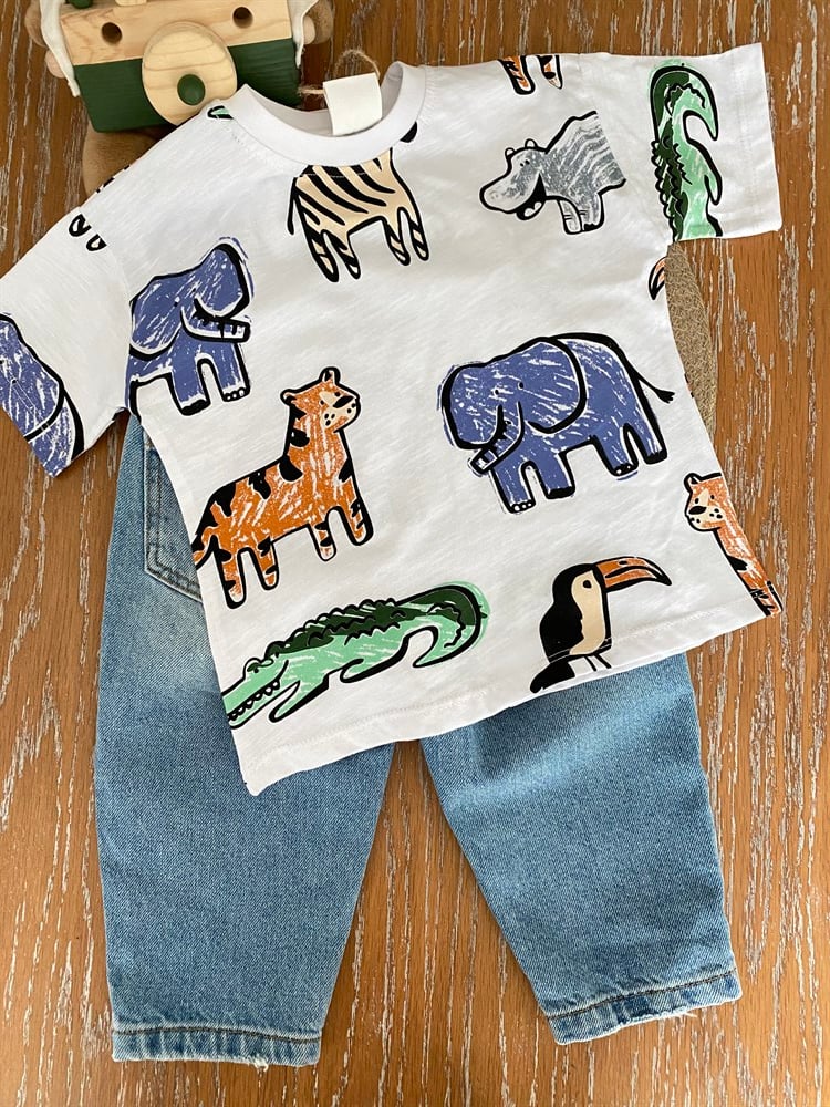 Hayvan figür tşört 