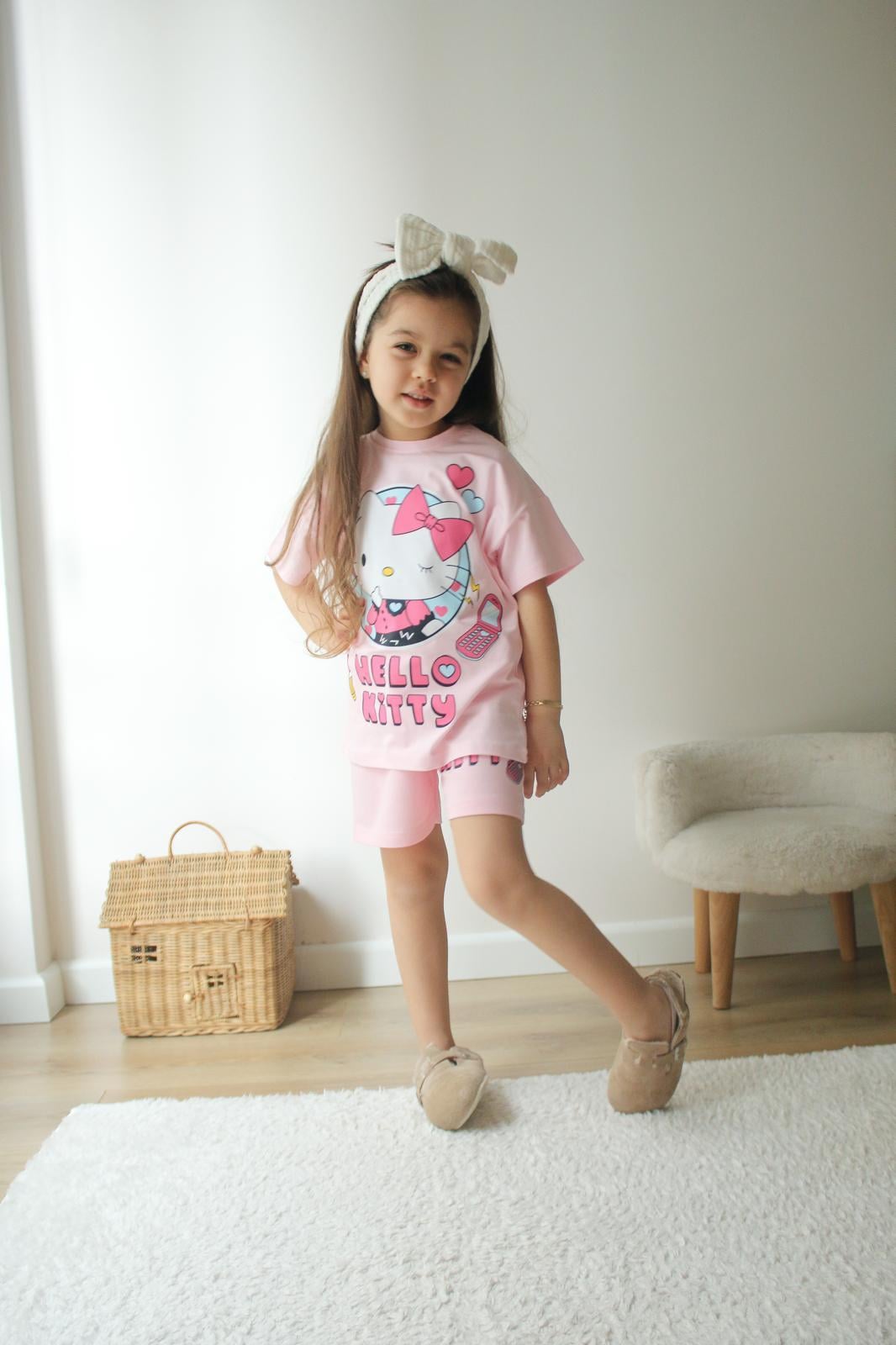 Hello kitty kız şort takım 