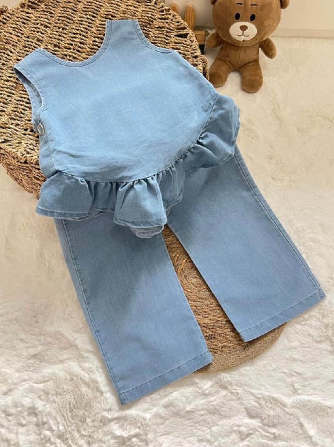 Jean takım kız çocuk 