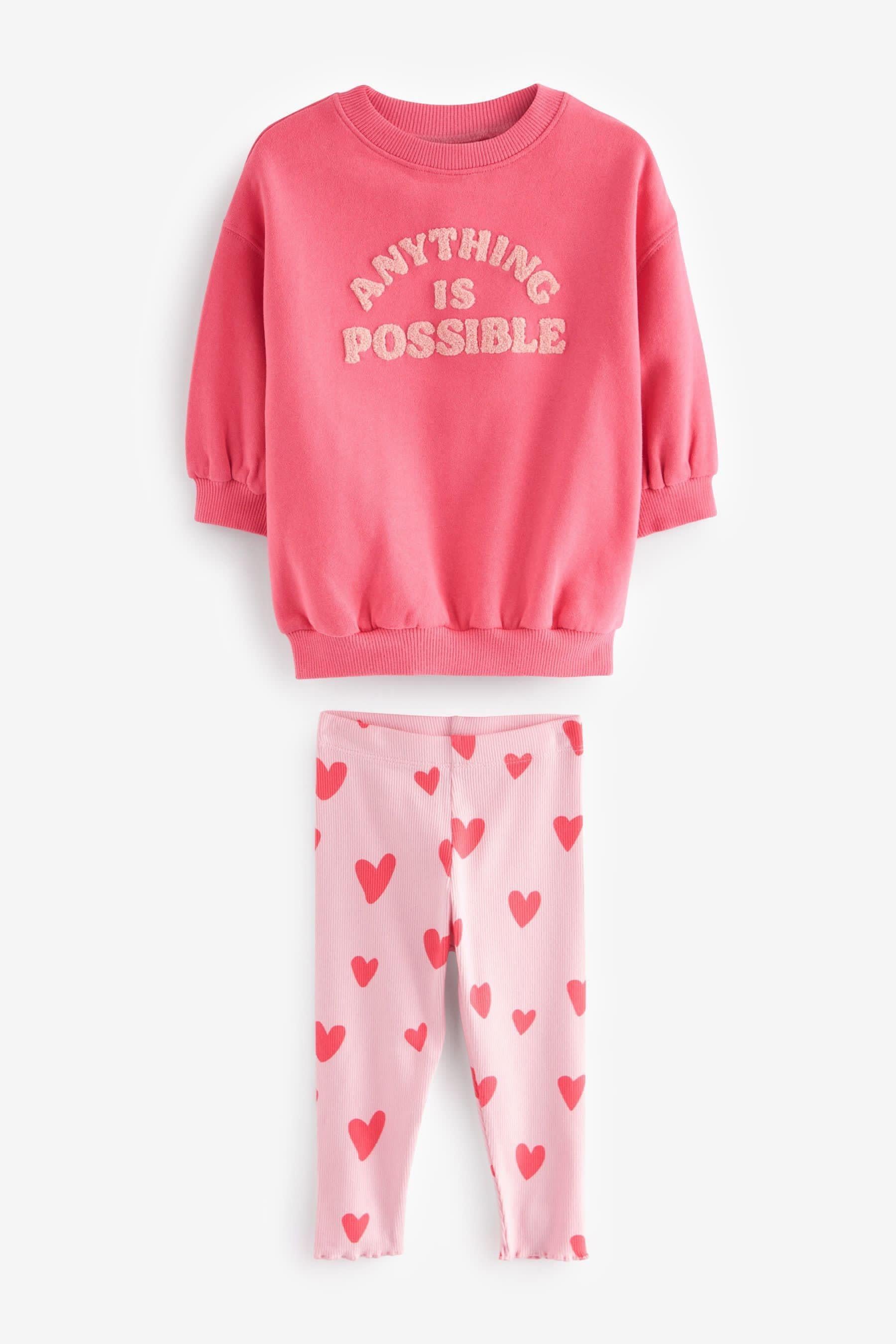 kalp detay kız çocuk takım