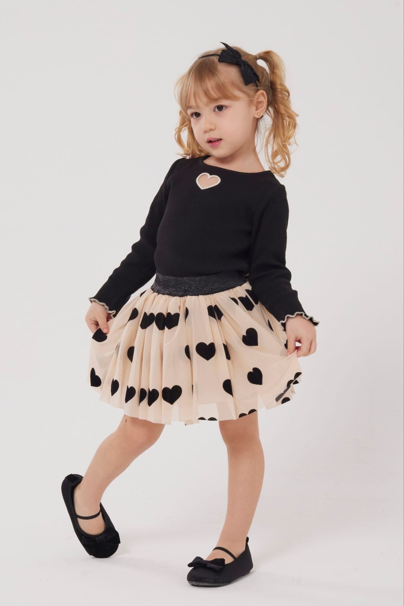 Kalpli bluz etek takım siyah 