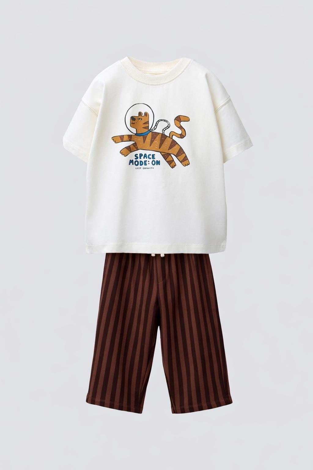 Kaplan baskılı çizgili takım