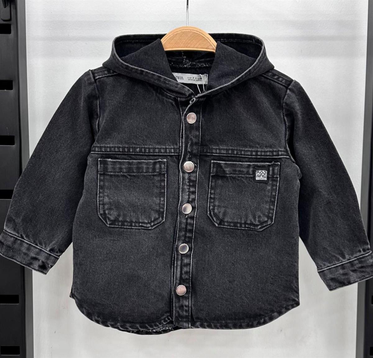 Kapsonlu denim ceket 