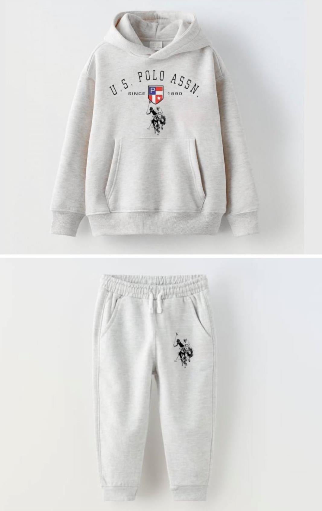 Kapüsonlu gri Polo takım 