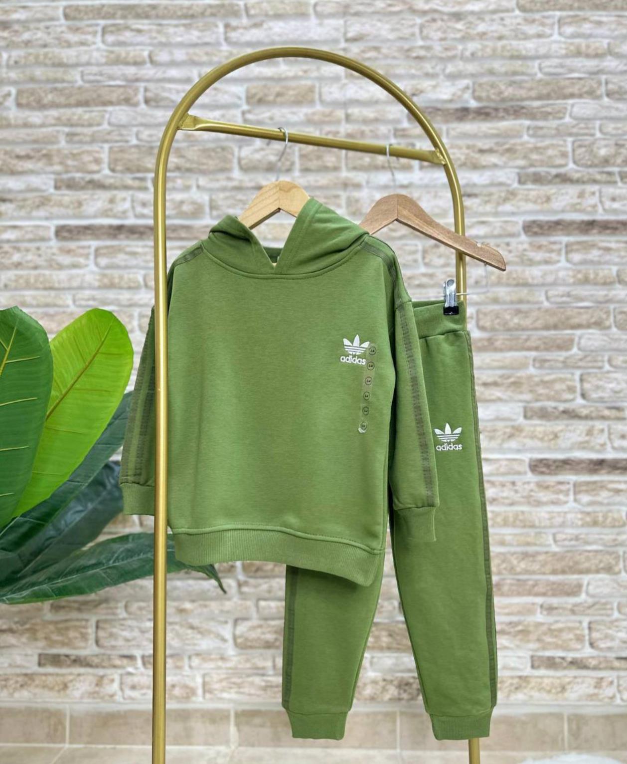 Kapüsonlu ünisex takım yeşil 