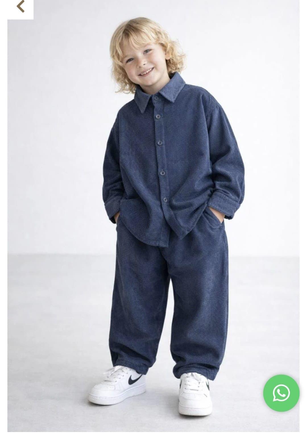 Keten pamuk takım lacivert