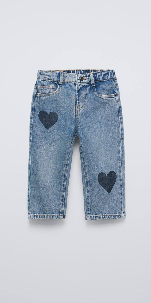 Kız kalp detay jean