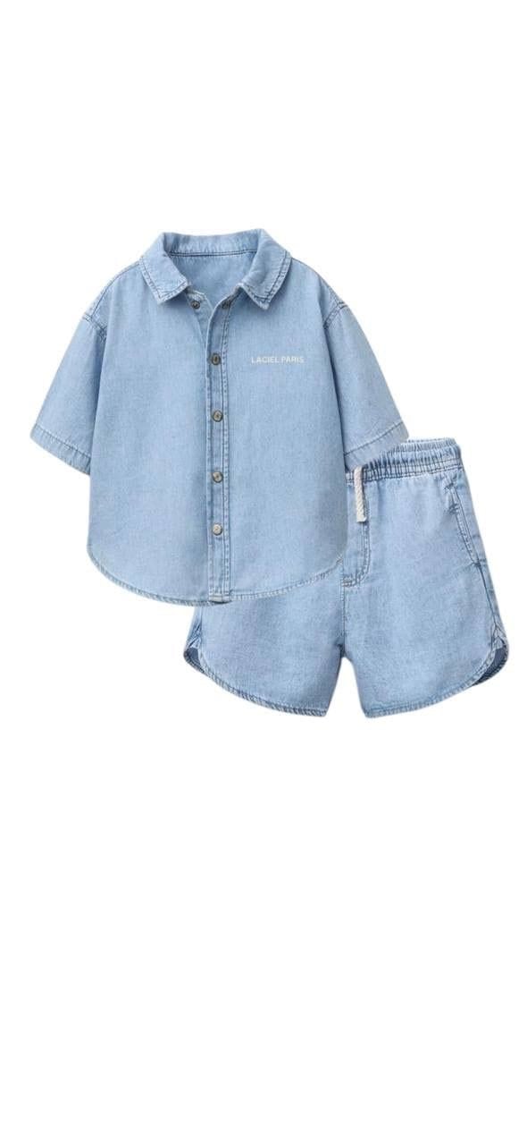 Laciel denim şort takım