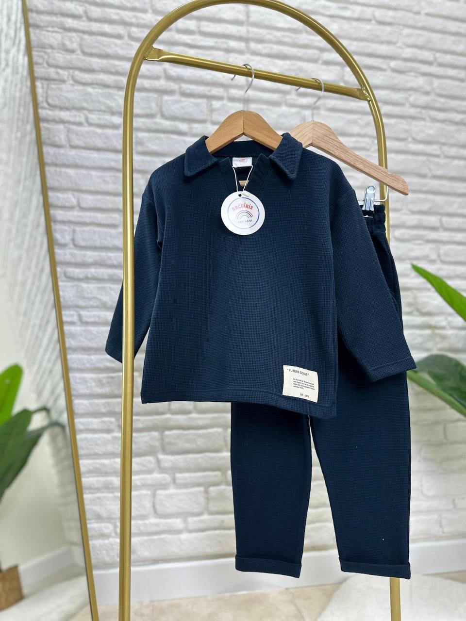 Lacivert gofre takım