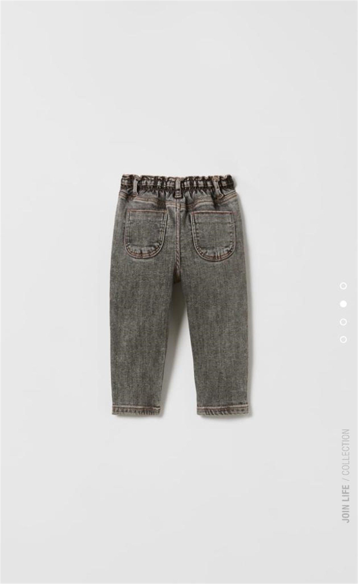 Lastik bel füme jean 