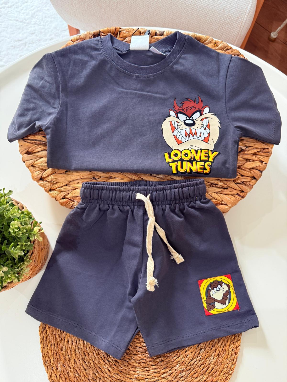 Looney tunes şort füme takım