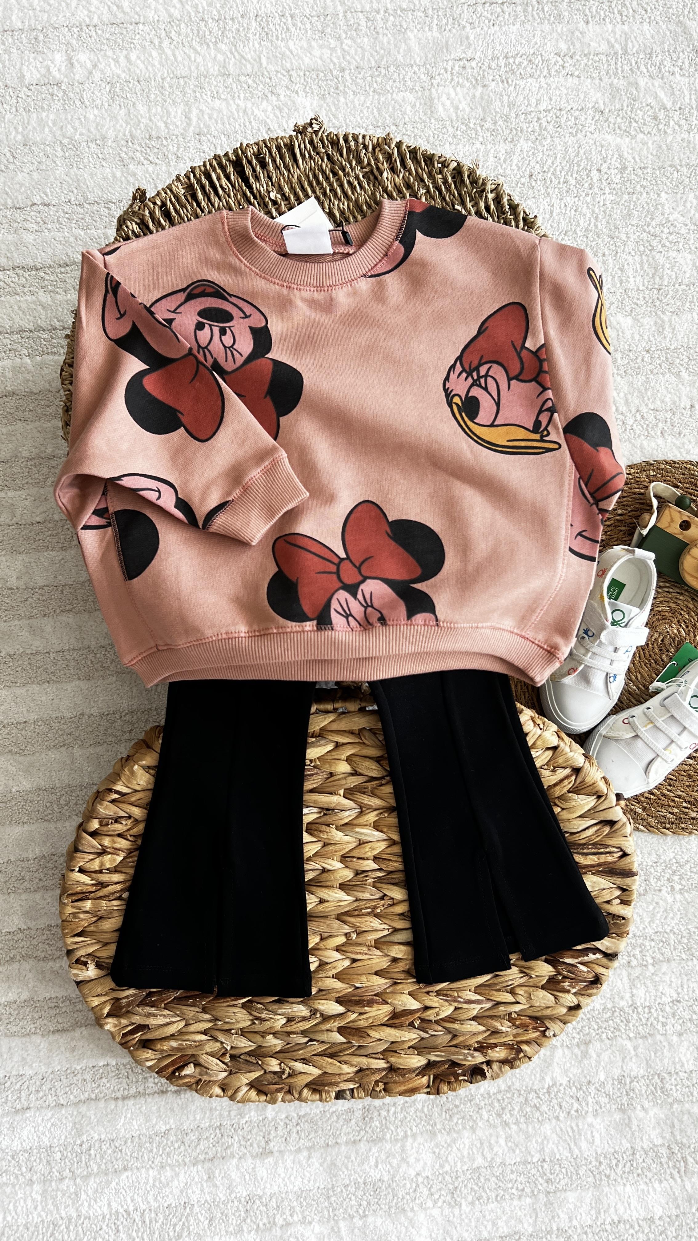 Minie  yırtmaçlı tayt takım 