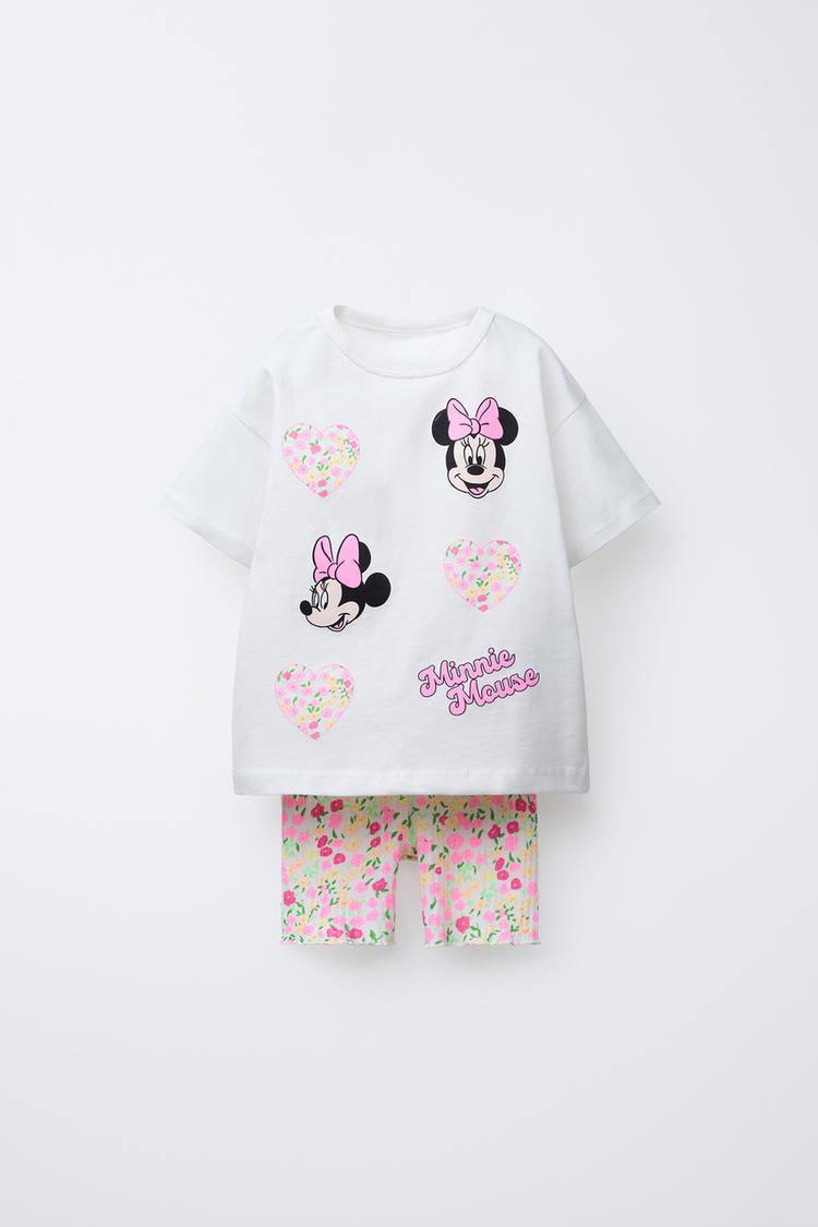Minnie çiçekli kız takım 