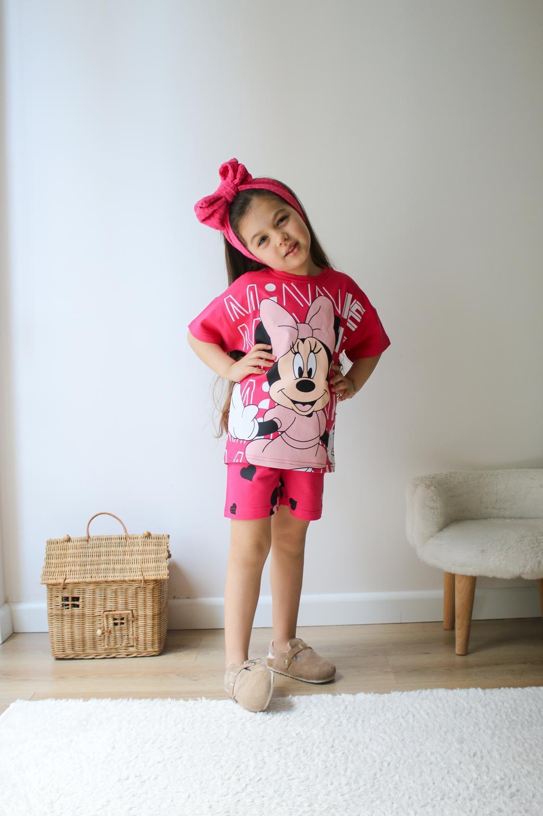 Minnie kalpli kız şortlu takım 