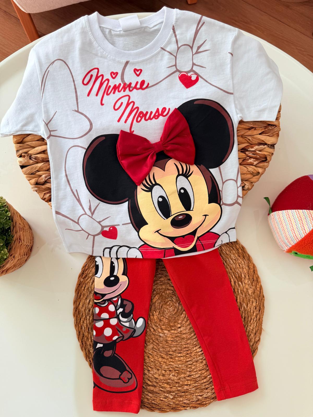 Minnie mouse kurdele tayt takım 